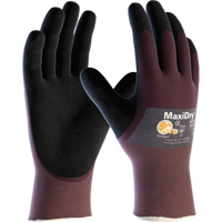 Gants MaxiDry, Moyen, R&ecirc;vetement Mousse de nitrile, Calibre 18, Enveloppe en Nylon Maritime Industrial Rubber
