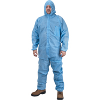 Combinaisons &agrave; capuchon de premi&egrave;re qualit&eacute;, Moyen, Bleu, Polypropyl&egrave;ne Maritime Industrial Rubber