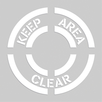 Floor Marking Stencils - Keep Area Clear, Pictogram, 20" x 20" Maritime Industrial Rubber