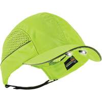 Skullerz&reg; 8960 Long Brim Bump Cap with LED Lighting, High Visibility Lime Green Maritime Industrial Rubber