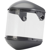 Fibre-Metal Dual 4" Crown High Performance Face Shield System, Propionate, Ratchet Suspension Maritime Industrial Rubber