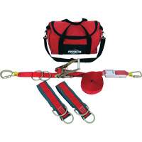 PRO-Line Temporary Horizontal Lifeline System, 60', Web, Swivel Maritime Industrial Rubber