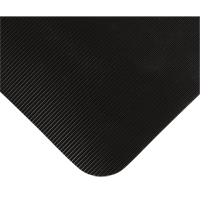 Double Duty Switchboard Mats No.720, Corrugated, 3' x 10' x 5/8", Black, PVC Maritime Industrial Rubber