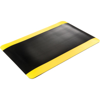 Double Duty Switchboard Mats No.720, Corrugated, 3' x 10' x 5/8", Black/Yellow, PVC Maritime Industrial Rubber