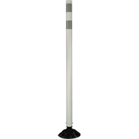 Impact Resistant Delineator, 36" H, White Maritime Industrial Rubber