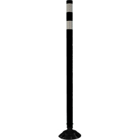 Impact Resistant Delineator, 36" H, Black Maritime Industrial Rubber