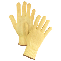 Gants tricot&eacute;s sans couture, Taille Grand/9, Calibre 7, Enveloppe en Kevlar, ASTM ANSI niveau A2/EN 388 niveau 3 Maritime Industrial Rubber