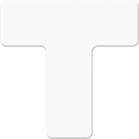 Armor Stripe Lean/5S Markers, T, 6" L x 6" W, White, Plastic Maritime Industrial Rubber
