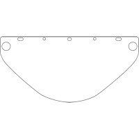 Dynamic Die Cut Faceshield Visor, PETG, Clear Tint Maritime Industrial Rubber