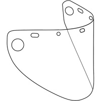 Dynamic Die Cut Formed Faceshield Visor, Polycarbonate, Clear Tint Maritime Industrial Rubber