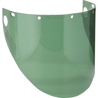 Dynamic Preformed Faceshield Visor, Polycarbonate, Green Tint Maritime Industrial Rubber