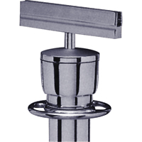 Support d'enseigne pour poteau portable, Chrome satin&eacute; Maritime Industrial Rubber