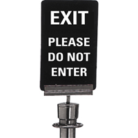 Enseigne de contr&ocirc;le des foules  Exit: Please Do Not Enter , 11" x 7", Plastique, Anglais Maritime Industrial Rubber