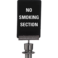 Enseigne de contr&ocirc;le des foules  No Smoking , 11" x 7", Plastique, Anglais Maritime Industrial Rubber