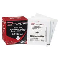 Gaze Dynamic, Tampon, 3" lo x 3" la, St&eacute;rile, Dispositif m&eacute;dical Classe 1 Maritime Industrial Rubber
