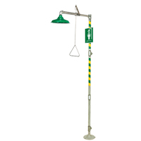 Floor Mount Drench Shower, Pedestal Maritime Industrial Rubber