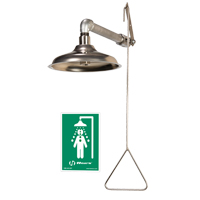 Drench Shower, Wall-Mount Maritime Industrial Rubber