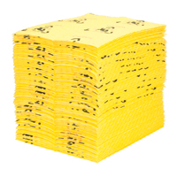 Tampons d'avertissement de premi&egrave;re qualit&eacute; - absorbants haute visibilit&eacute;, Universel, 15" x 18", 24,4 gal. d'absorption Maritime Industrial Rubber