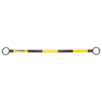 Barre t&eacute;lescopique pour barricade, Longueur d&eacute;ploy&eacute;e de 85", Noir/Jaune Maritime Industrial Rubber