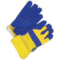 Fitter Gloves, One Size, Grain Cowhide Palm, Thinsulate Inner Lining Maritime Industrial Rubber