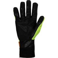 Endura&reg; Hi-Viz Chainsaw Gloves, Size Large/9, Goatskin Palm Maritime Industrial Rubber