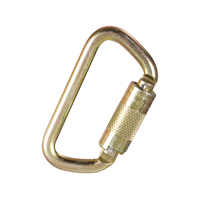 Carabiner, Steel, 5000 lbs Capacity Maritime Industrial Rubber