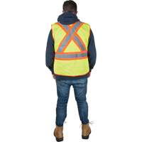 Veste d'arpenteur r&eacute;sistante aux flammes, Jaune lime haute visibilit&eacute;, Moyen, Polyester Maritime Industrial Rubber
