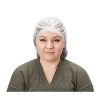 Bonnet bouffant pliss&eacute;, Polypropyl&egrave;ne, 19", Blanc Maritime Industrial Rubber