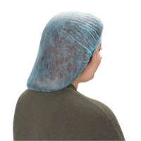Bonnet bouffant pliss&eacute;, Polypropyl&egrave;ne, 21", Bleu Maritime Industrial Rubber