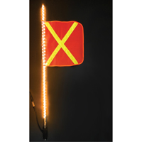 Safety Whip&reg; Heavy-Duty LED Whips, Hitch Mount, 4 High, Orange with Reflective Maritime Industrial Rubber