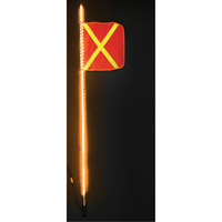 Safety Whip&reg; Heavy-Duty LED Whips, Hitch Mount, 6 High, Orange with Reflective Maritime Industrial Rubber