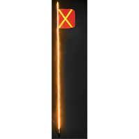 Safety Whip&reg; Heavy-Duty LED Whips, Hitch Mount, 10 High, Orange with Reflective Maritime Industrial Rubber