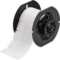 &eacute;tiquette autoplastifi&eacute;es pour fils et c&acirc;bles, Vinyle, 1" lo x 2,6" h, Incolore/blanc Maritime Industrial Rubber