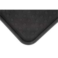 Boot Tray, Plastic, Black, 25" L x 14" W Maritime Industrial Rubber