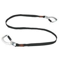 Squids&reg; 3139  Double-Locking Tool Lanyard with Swivel, Fixed Length, Dual Carabiner Maritime Industrial Rubber