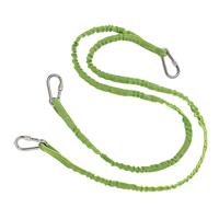Squids&reg; 3311 Twin Leg Tool Lanyard, Bungee, Triple Carabiner Maritime Industrial Rubber