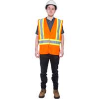 Veste de s&eacute;curit&eacute; pour la circulation, Orange haute visibilit&eacute;, Moyen, Polyester Maritime Industrial Rubber
