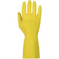 ChemStop Gloves, Size Small/7, 12" L, Latex, Flock-Lined Inner Lining, 12-mil Maritime Industrial Rubber
