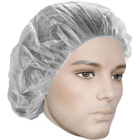 Bouffant Caps, Polypropylene, 18", White Maritime Industrial Rubber