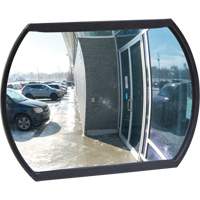 Miroir convexe rectangulaire/rond avec support, 12" h x 18" la, Int&eacute;rieur/Ext&eacute;rieur Maritime Industrial Rubber