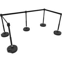 Ensemble de cinq montants pour barri&egrave;re PLUS, Plastique, 42" h, Ruban Noir, Longueur du ruban 15' Maritime Industrial Rubber
