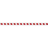 Marqueur robuste pour le sol Tough-Mark, Rectangle, 48" lo x 2" la, Rouge et blanc, Poly&eacute;thyl&egrave;ne Maritime Industrial Rubber