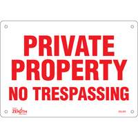 Enseigne Private Property, 7" x 10", Aluminium, Anglais Maritime Industrial Rubber