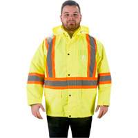 RZ1000 Rain Jacket, Polyester, Small, High Visibility Lime-Yellow Maritime Industrial Rubber