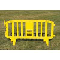 Barricade Movit, Emboîtables, 78" lo x 39" h, Jaune Maritime Industrial Rubber