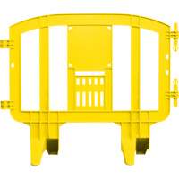 Barricade Minit, Emboîtables, 49" lo x 39" h, Jaune Maritime Industrial Rubber