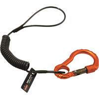 Squids&reg; 3156 Tool Lanyard, Coil, Carabiner/Loop Maritime Industrial Rubber