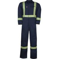 Combinaison non doubl&eacute;e Westex UltraSoft, Taille Grand (grande taille), Bleu marine, 12,4 cal/cm2 Maritime Industrial Rubber