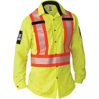 Chemise &agrave; manches longues haute visibilit&eacute; ind&eacute;chirable, Polyester, Petit, Jaune lime haute visibilit&eacute; Maritime Industrial Rubber