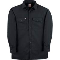 Twill Work Shirt with Snap, Men's, Medium (Tall), Black Maritime Industrial Rubber